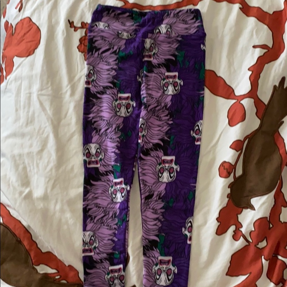LulaRoe Disney girls Cruella DeVille leggings
